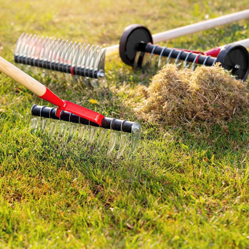 KADAX håndholdt aerator til græsplæne, ensidet metal uden skaft
