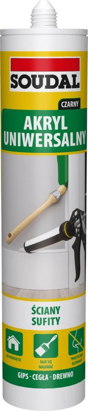 Soudal akryl 280 ml sort