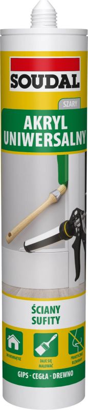 Akryl Soudal 280 ml grå