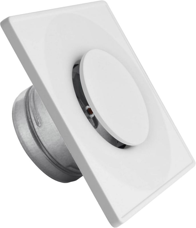 Kvadratisk indblæsnings- og udsugningsanemostat ASKV 100 hvid