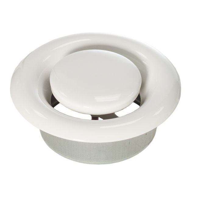 Udluftningsanemostat Darco 150 mm med hvid ramme