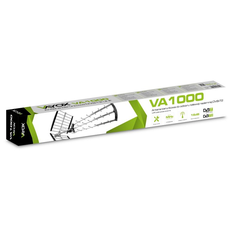 Vayox VA1000 UHF DVB-T2 retningsantenne, 1 stk.