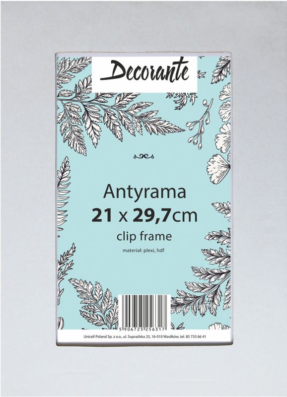 Plexiglas antiramme 21 x 29,7 cm