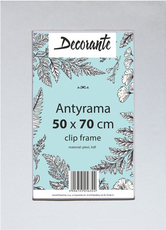 Plexiglas antiramme 50 x 70 cm