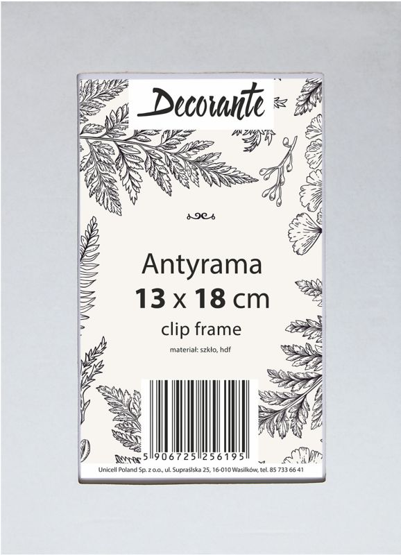 Glas-antiramme 13 x 18 cm