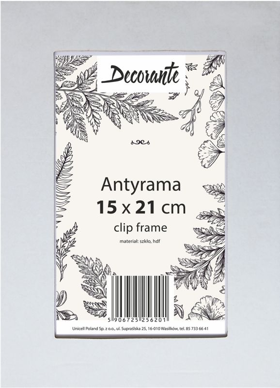 Glas-antiramme 15 x 21 cm