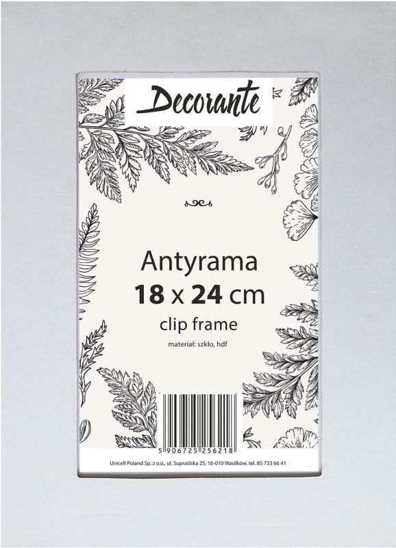 Glas-antiramme 18 x 24 cm