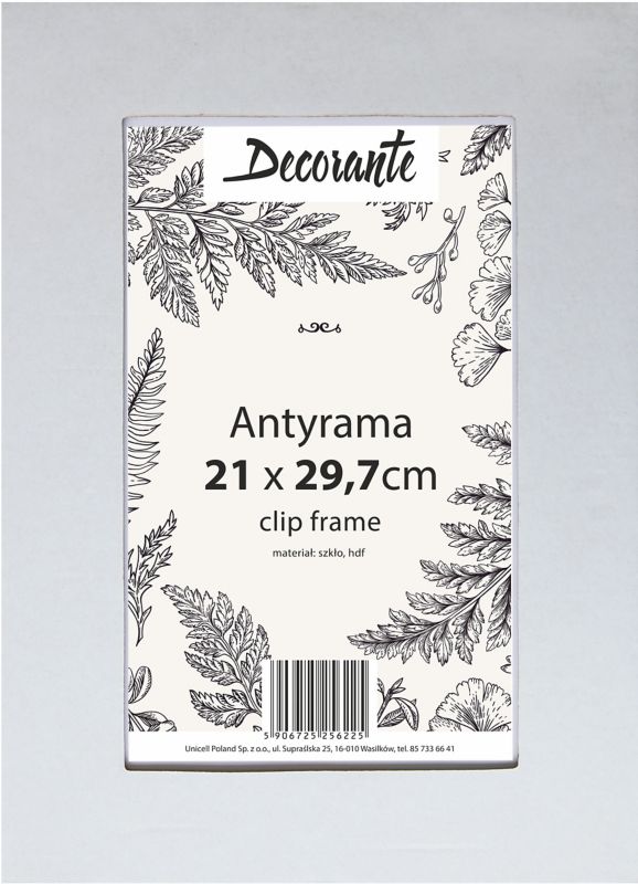 Glas-antiramme 21 x 29,7 cm