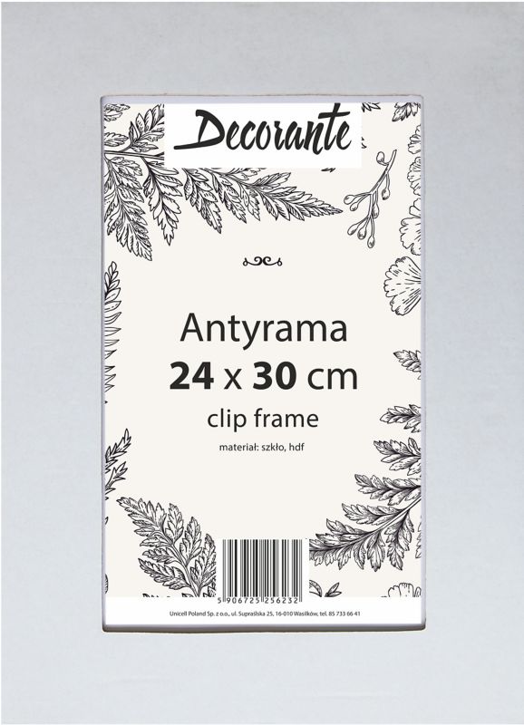 Glas-antiramme 24 x 30 cm