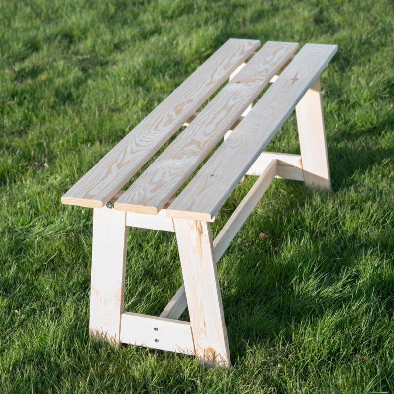 KADAX træbænk til have uden rygstøtte 119 cm – solid terrassebænk