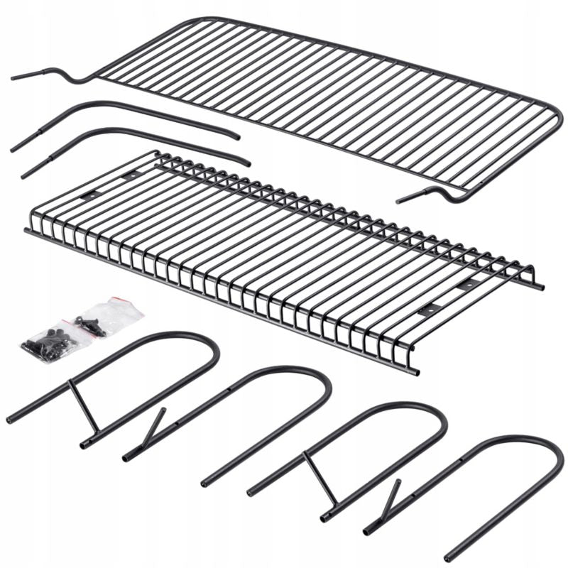 KADAX Parkbænk med ryg i metal 120 cm til terrasse - solid sort
