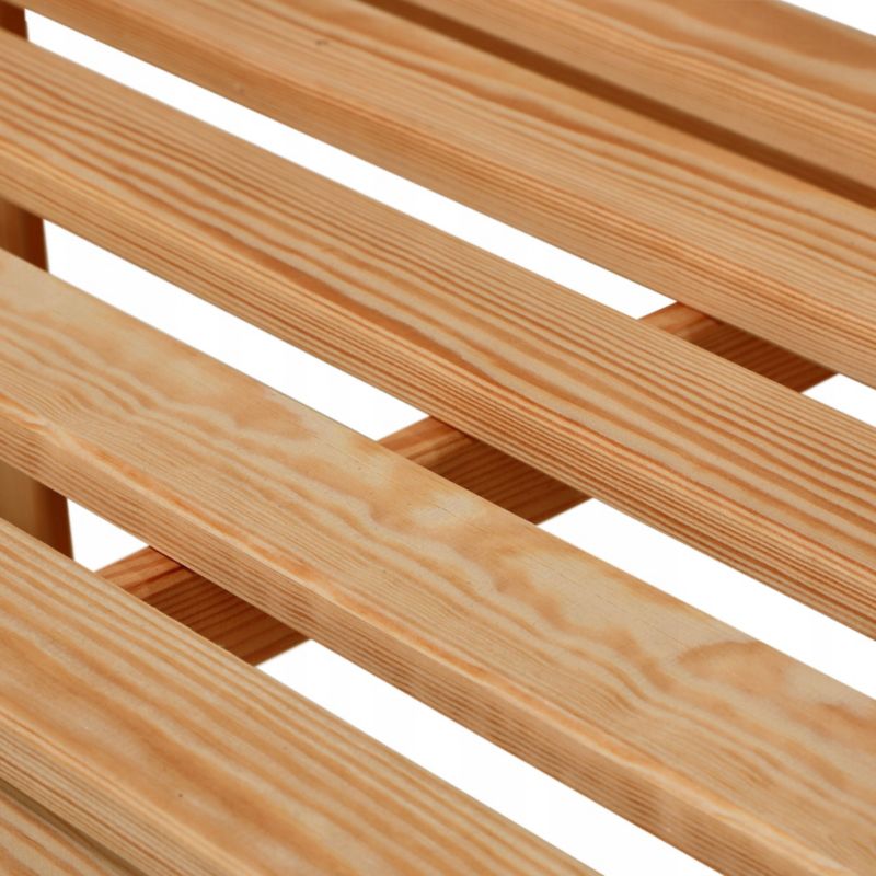 Kadax træbænk med rygstøtte til have og terrasse, 119 cm