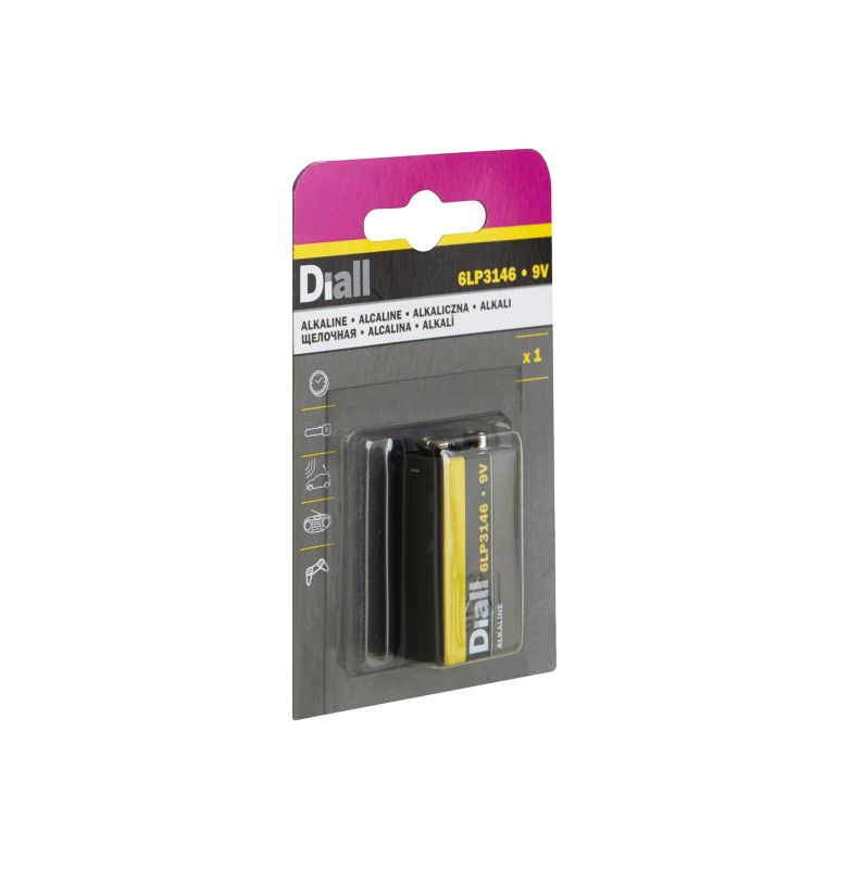 Diall alkalisk batteri 1 x 9 V