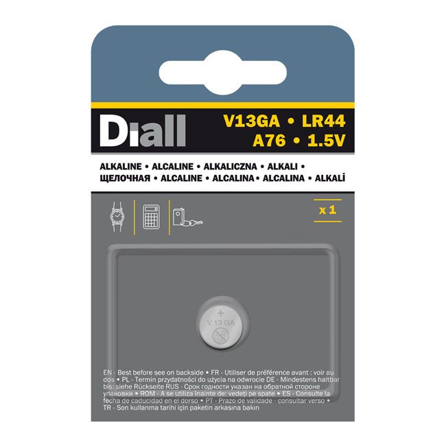 Diall V13 LR44 alkalisk batteri 1 stk.