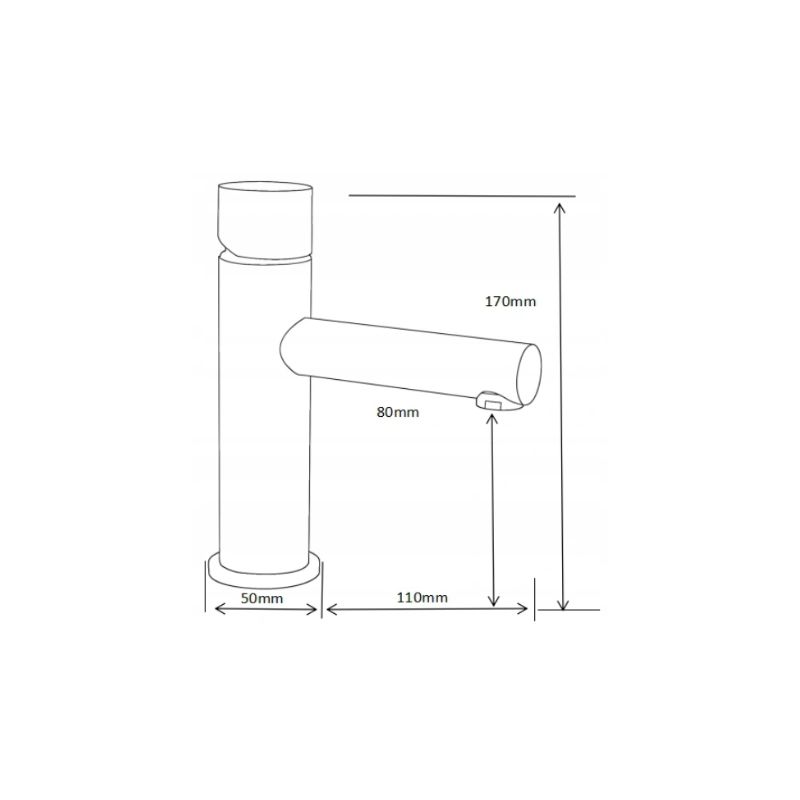 Sort/guld Mexen Elba One 74101-75 vaskebatteri, 1 stk.