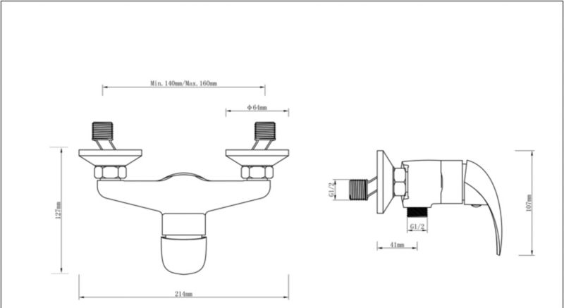 GoodHome Blyth brusearmatur i krom