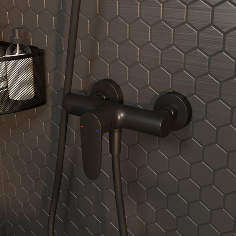 GoodHome Cavally L sort brusebatteri