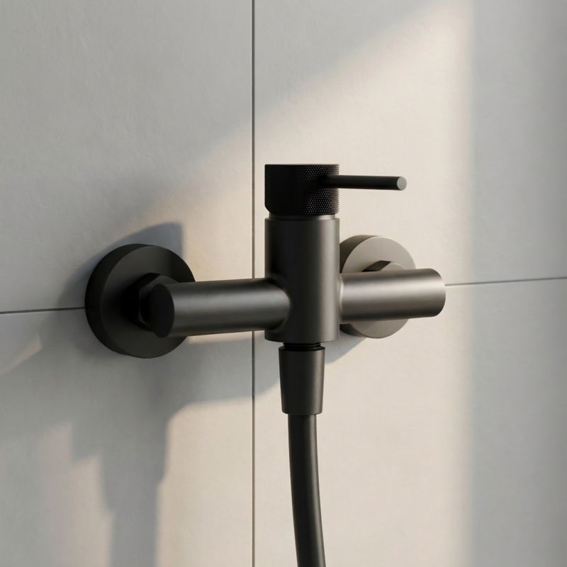 Bateria prysznicowa Owens Czarny Mat 108x144x210 mm