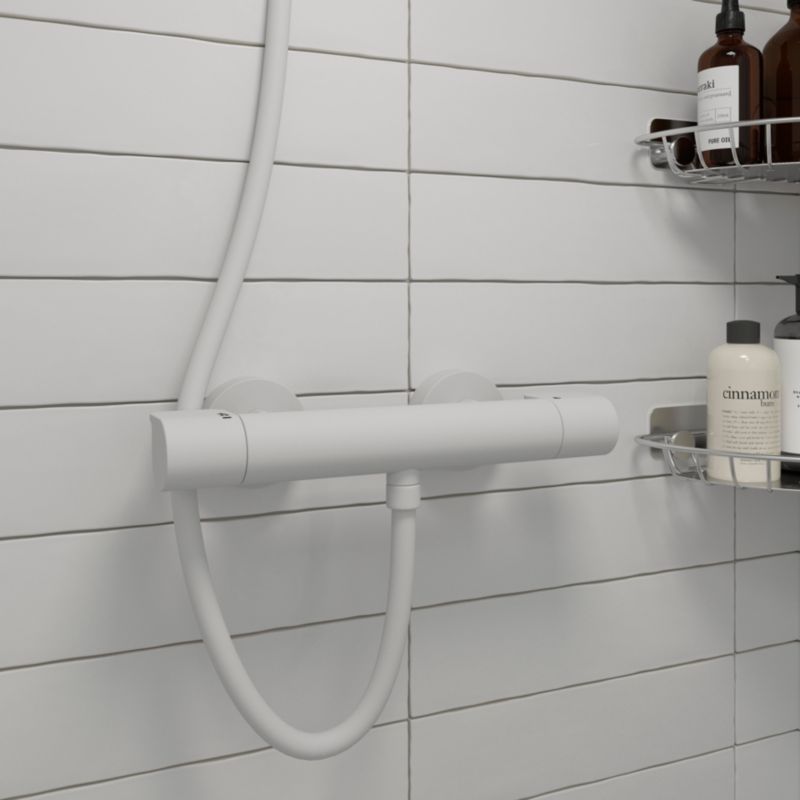 Termostatisk brusearmatur GoodHome Cavally i hvid