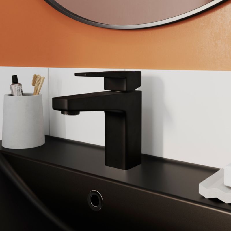 GoodHome Teesta M sort vaskebatteri