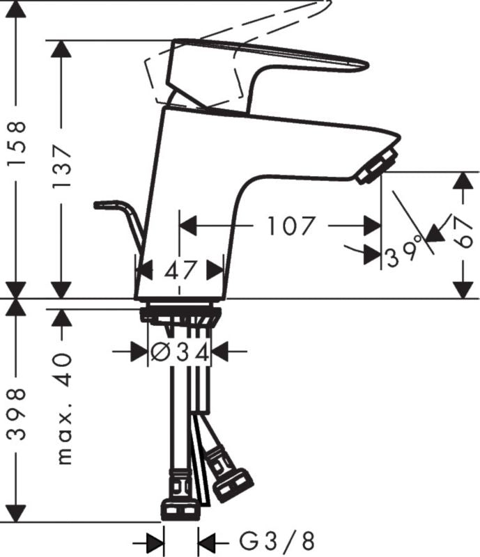 Hansgrohe My Sport M vaskebatteri