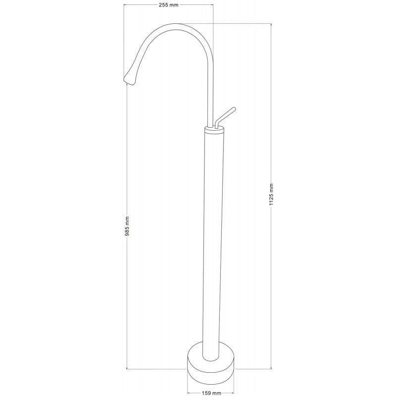 Mexen Dorado fritstående guldbatteri til håndvask 1 stk.
