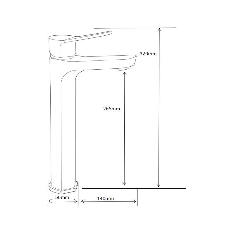 Mexen Lerma høj vaskebatteri i hvid/guld, 1 stk.