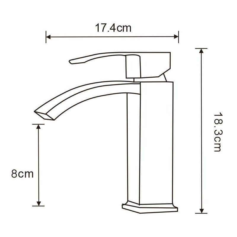 Mexen Libra vaskebatteri i guld med fast tud, 1 stk.