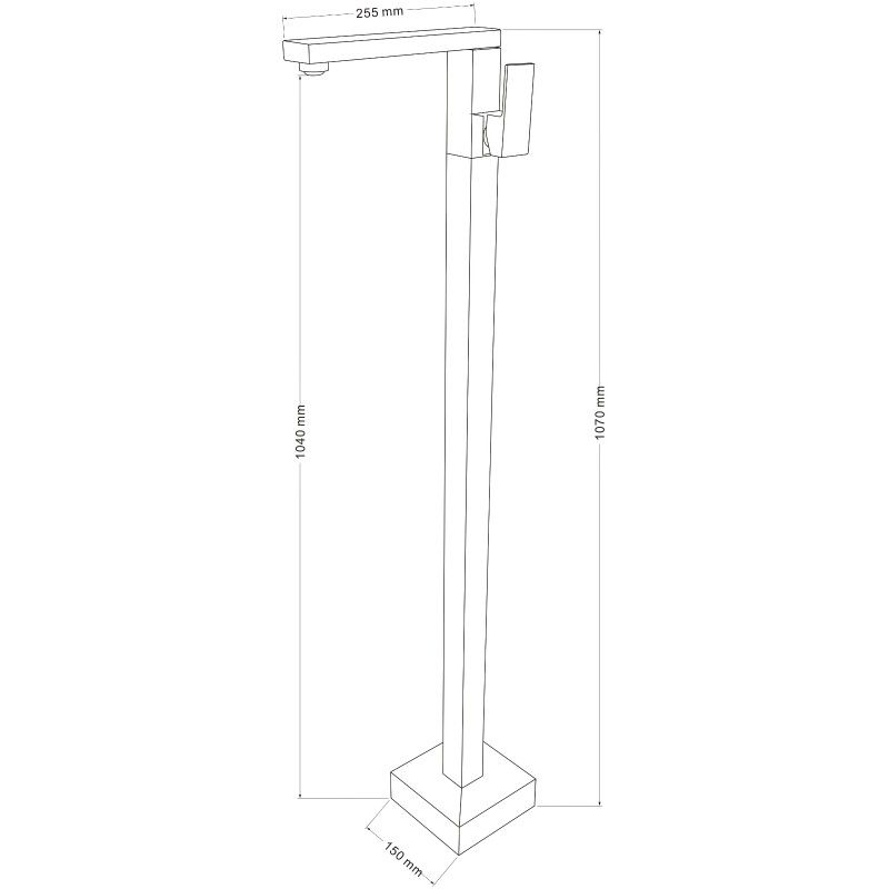 Mexen Urano sort vaskebatteri 107 cm 1 stk.