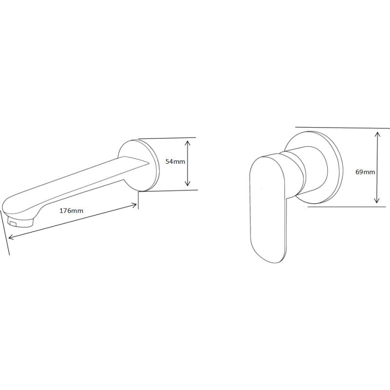 Indbygget håndvaskarmatur Mexen Dox krom 1 stk.