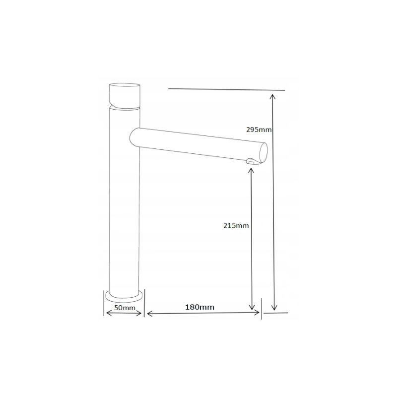 Høj vaskebatteri Mexen Elba One krom/mat-sort 1 stk.