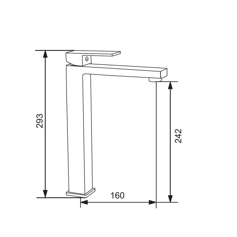 Mexen Uno høj vaskebatteri krom 1 stk.