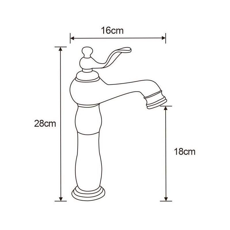 Mexen Vela høj vaskebatteri i guld, 1 stk.