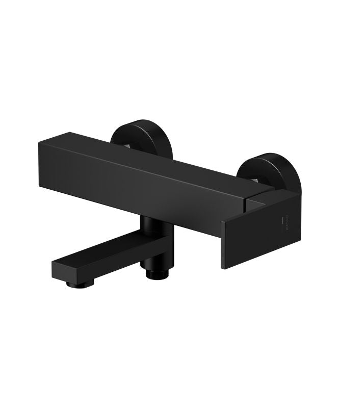 Badekararmatur Sort Mat Mosaik 2-Huls 120 mm Udløb