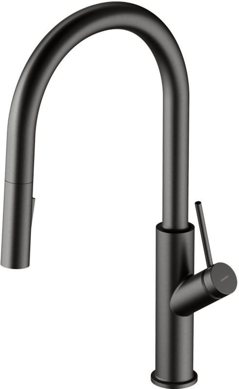 Omnires Tipton TI55GR køkkenarmatur med udtrækkelig tud i grafit