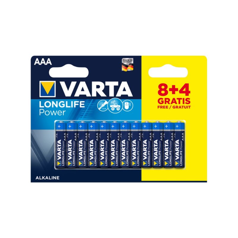 Varta High Energy alkalinebatterier 8 + 4 AAA