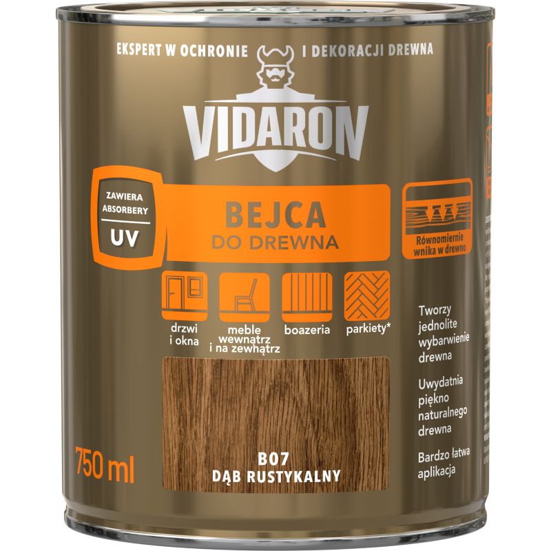 Vidaron bejdse til træ i rustik eg, 0,75 l