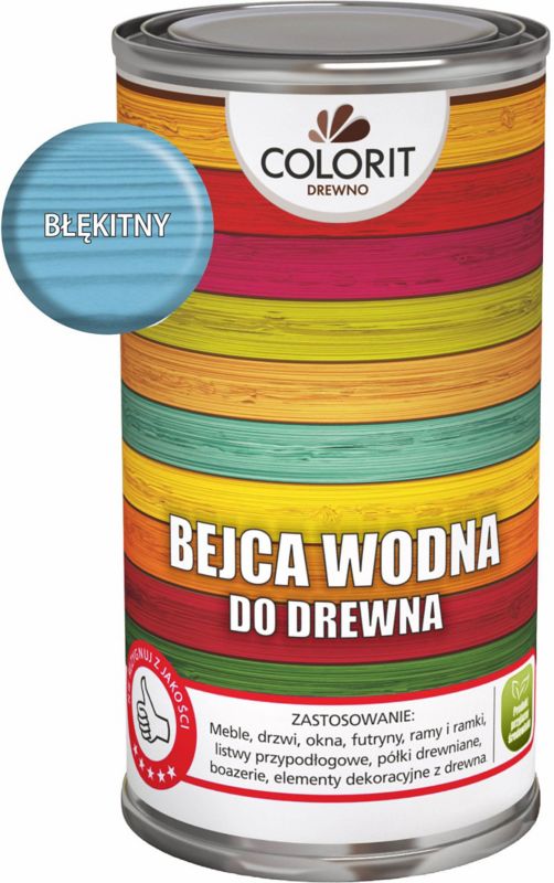Colorit vandbaseret bejdse til træ, blå 0,5 l
