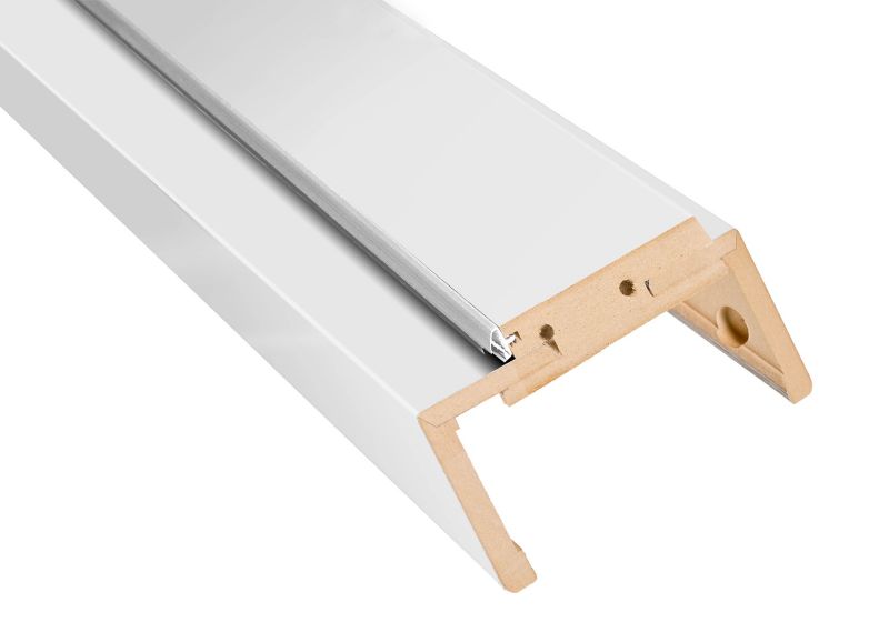 Justerbar karmbjælke 155-175 mm 80 til døre uden fals i kridthvid