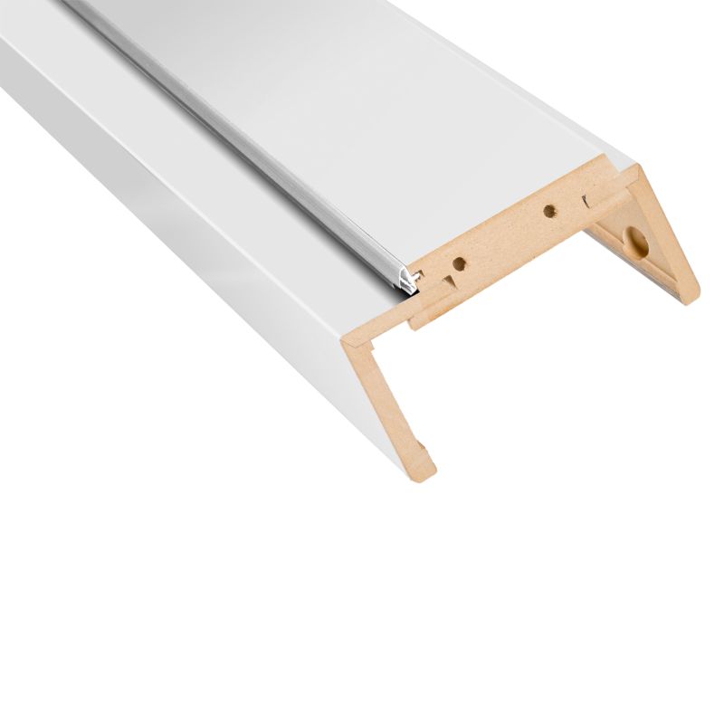 Premium justerbar karmbjælke 80-95 mm til døre uden fals, hvid