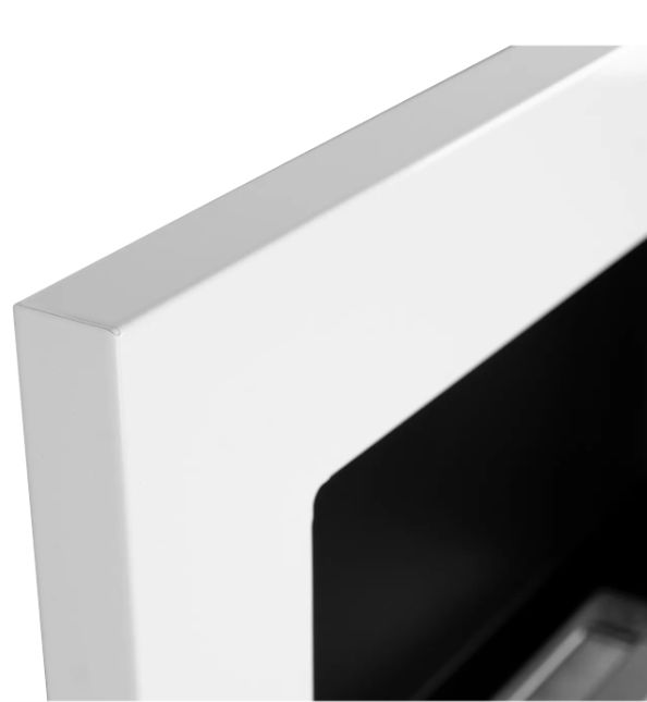 Biokominek BiokominkiGMT væghængt med glas 650x400 hvid højglans 1 stk.