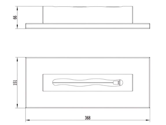 Fritstående biopejs BiokominkiGMT Stainless inox 1 stk.