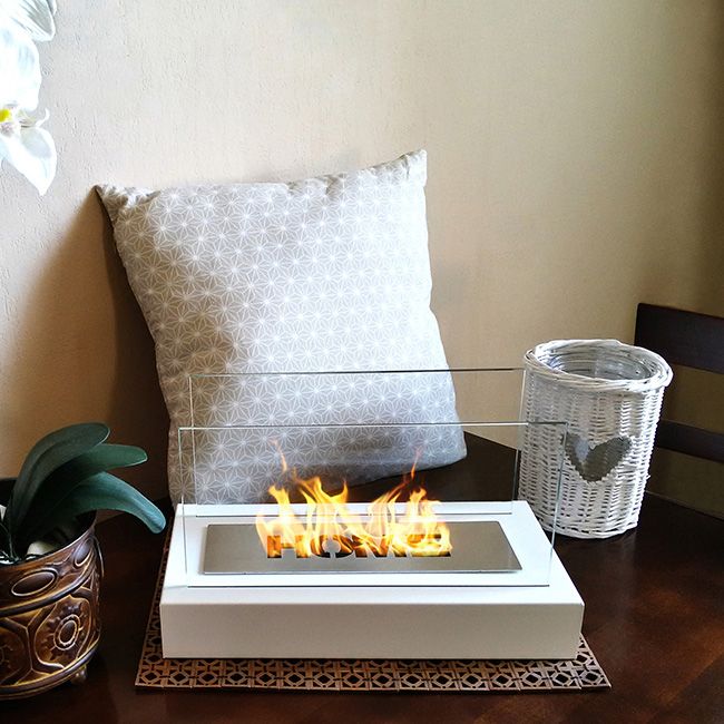 Hvid biokamin Home