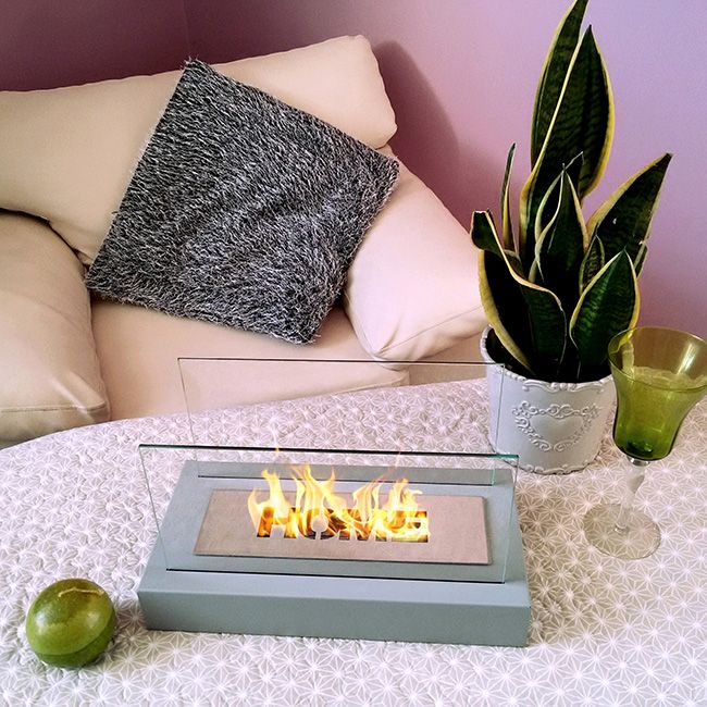 Biokamin Home grå