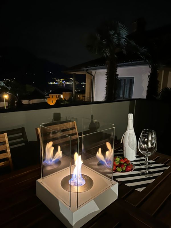 Biokamin Sunset garden mini hvid