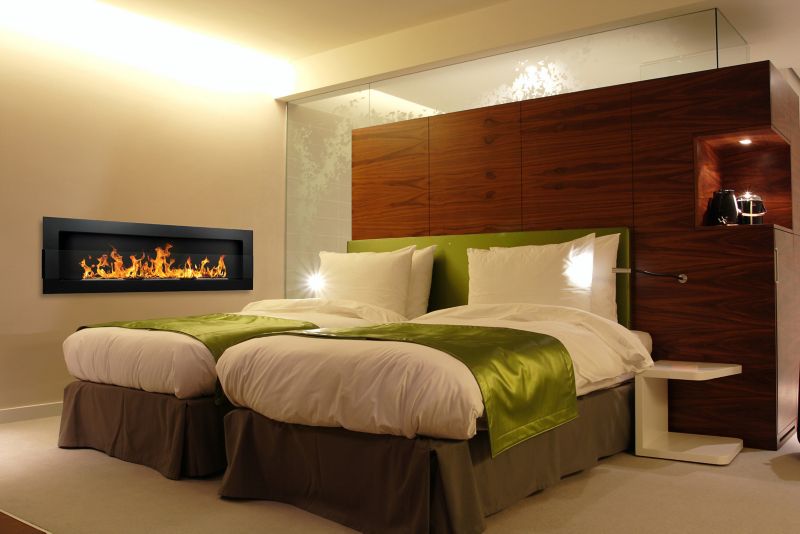 Vægmonteret biopejs med glas 1200 x 400 mm sort