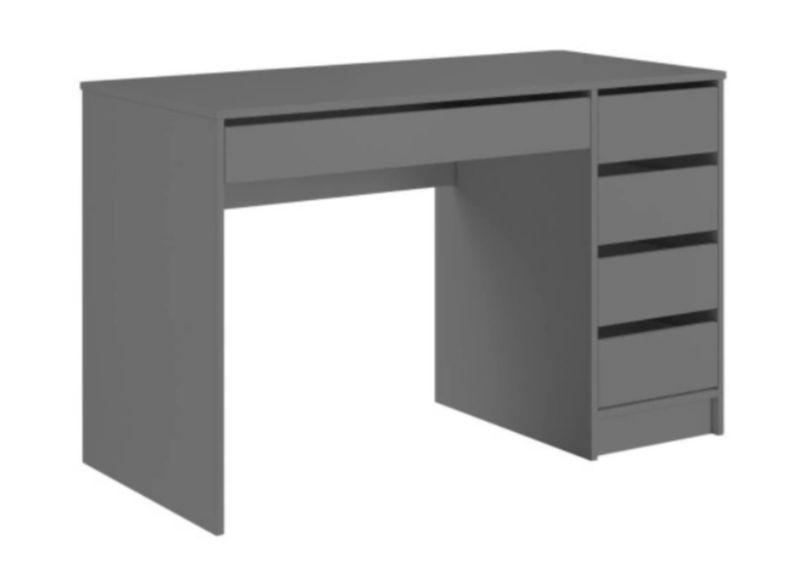 Bettso Max skrivebord med skuffer, universelt, moderne, grafit, 1 stk.