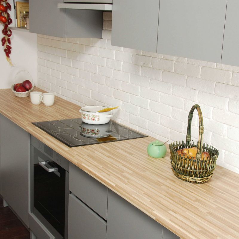 Laminatbord Biuro Styl 2,8 x 60 x 305 cm i egetræ Lora