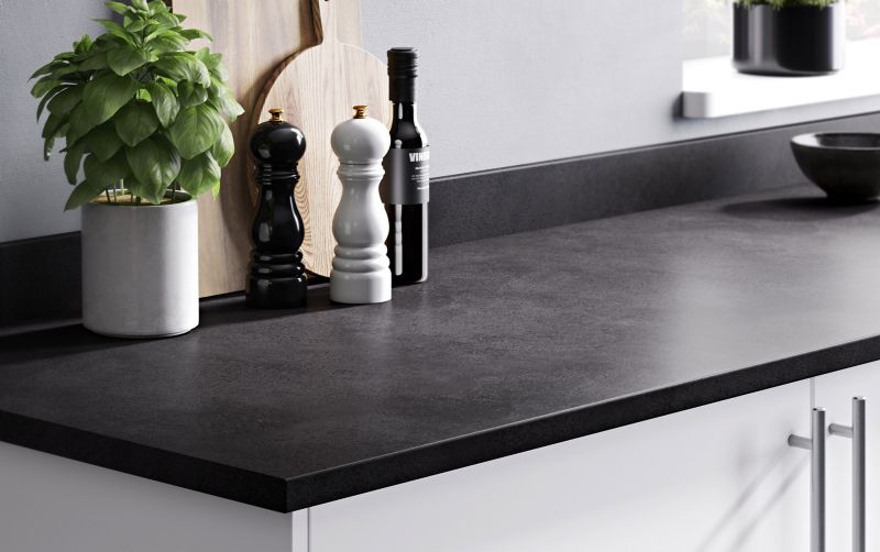 GoodHome Algiata laminatbord 2,2 x 62 x 300 cm i grå sten