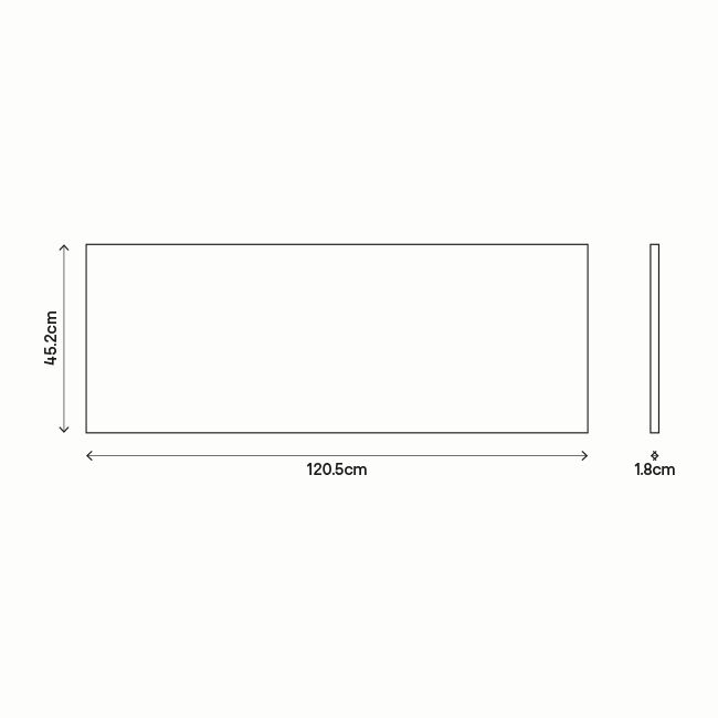 GoodHome Avela badeværelsesbordplade 120 cm med egetræsfiner